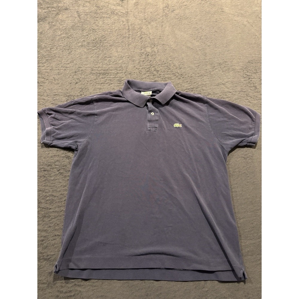 Lacoste Polo Shirt Size 6 Blue Cotton Short Sleeve
